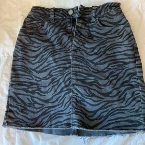 Zebra print skirt